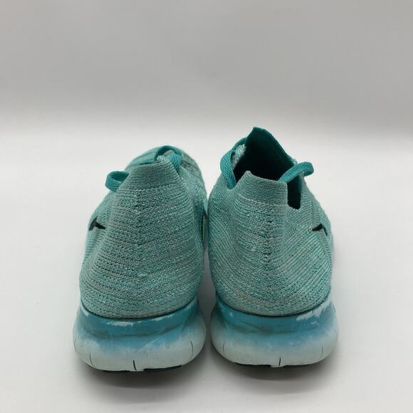 Womens Size 6.5 Nike Free RN Flyknit Hyper Turquoise Running Athletic Sneakers - Picture 7 of 9